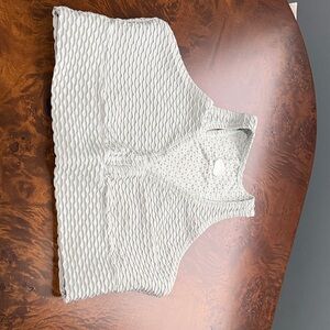 Booty by Brabants Textured White Crop Top